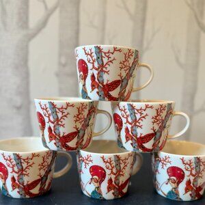 Set of 2 Iittala Tanssi round porcelain coffee cups- NEW